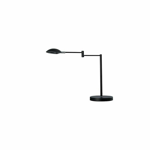 Ore International 15.75 in. Luna LED Swing Arm Satin Black Desk Lamp KTL-1057A